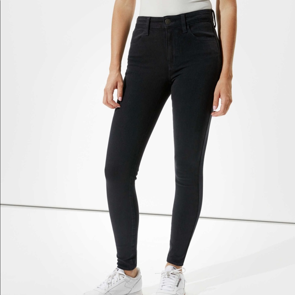 NWOT American Eagle Black High Rise Jeggings